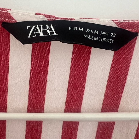 Red + white striped, long sleeved Zara top 🤍❤️🤍❤️ - Picture 4 of 5